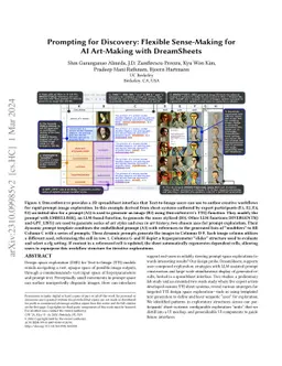 Prompting for Discovery: Flexible Sense-Making for AI Art-Making with
  Dreamsheets