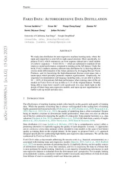 Farzi Data: Autoregressive Data Distillation