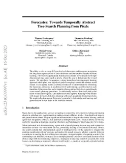Forecaster: Towards Temporally Abstract Tree-Search Planning from Pixels