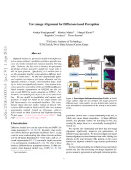 Text-image Alignment for Diffusion-based Perception