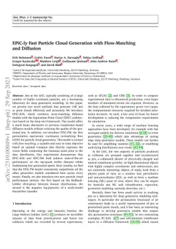 EPiC-ly Fast Particle Cloud Generation with Flow-Matching and Diffusion