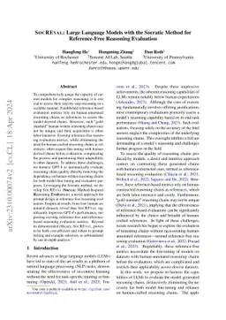 SocREval: Large Language Models with the Socratic Method for
  Reference-Free Reasoning Evaluation