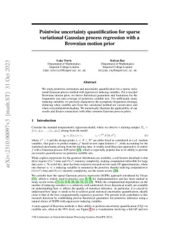 Pointwise uncertainty quantification for sparse variational Gaussian
  process regression with a Brownian motion prior