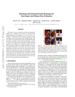 Denoising and Selecting Pseudo-Heatmaps for Semi-Supervised Human Pose
  Estimation