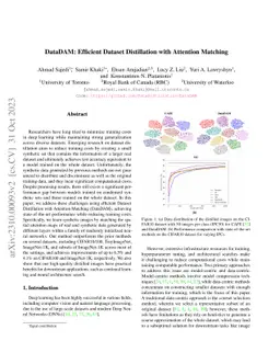 DataDAM: Efficient Dataset Distillation with Attention Matching