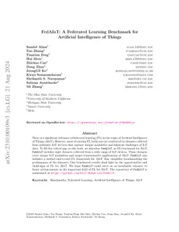 FedAIoT: A Federated Learning Benchmark for Artificial Intelligence of
  Things