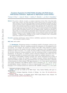 Covariance Expressions for Multi-Fidelity Sampling with Multi-Output,
  Multi-Statistic Estimators: Application to Approximate Control Variates