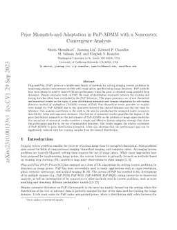Prior Mismatch and Adaptation in PnP-ADMM with a Nonconvex Convergence
  Analysis