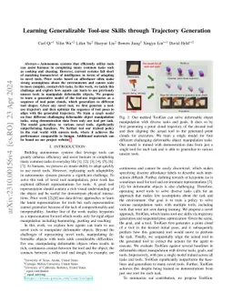 Learning Generalizable Tool-use Skills through Trajectory Generation