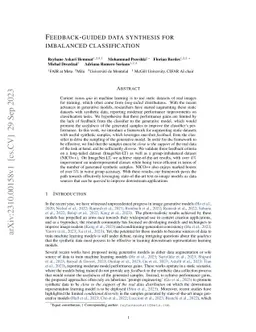 Feedback-guided Data Synthesis for Imbalanced Classification