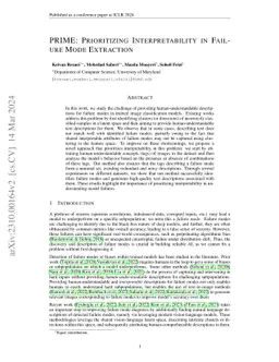 PRIME: Prioritizing Interpretability in Failure Mode Extraction