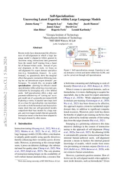 Self-Specialization: Uncovering Latent Expertise within Large Language
  Models