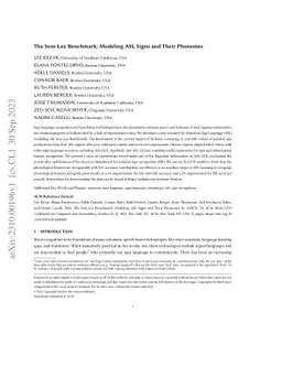 The Sem-Lex Benchmark: Modeling ASL Signs and Their Phonemes
