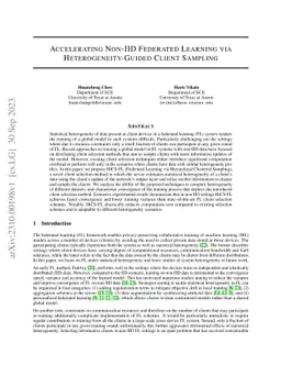 Accelerating Non-IID Federated Learning via Heterogeneity-Guided Client
  Sampling