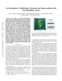 An Investigation of Multi-feature Extraction and Super-resolution with
  Fast Microphone Arrays