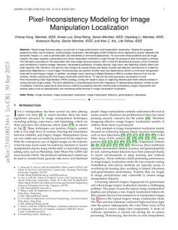 Pixel-Inconsistency Modeling for Image Manipulation Localization