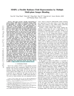 MMPI: a Flexible Radiance Field Representation by Multiple Multi-plane
  Images Blending