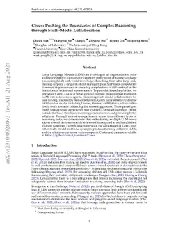 Corex: Pushing the Boundaries of Complex Reasoning through Multi-Model
  Collaboration