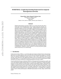 DURENDAL: Graph deep learning framework for temporal heterogeneous
  networks