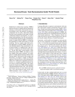 HarmonyDream: Task Harmonization Inside World Models