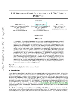 RBF Weighted Hyper-Involution for RGB-D Object Detection
