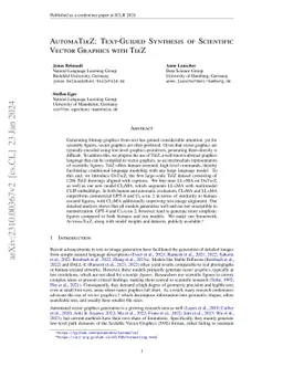 AutomaTikZ: Text-Guided Synthesis of Scientific Vector Graphics with
  TikZ
