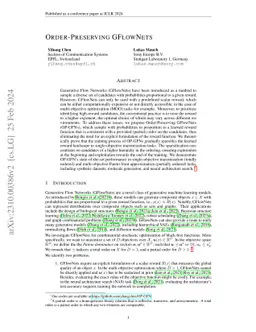 Order-Preserving GFlowNets