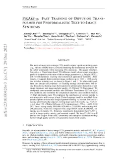 PixArt-$α$: Fast Training of Diffusion Transformer for
  Photorealistic Text-to-Image Synthesis