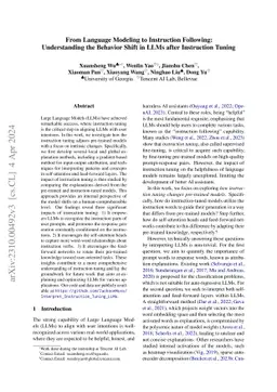 From Language Modeling to Instruction Following: Understanding the
  Behavior Shift in LLMs after Instruction Tuning