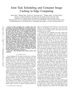 Joint Task Scheduling and Container Image Caching in Edge Computing