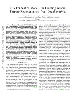 City Foundation Models for Learning General Purpose Representations from
  OpenStreetMap