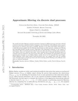 Approximate filtering via discrete dual processes