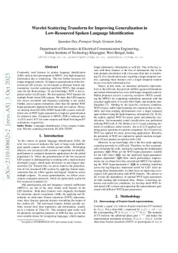Wavelet Scattering Transform for Improving Generalization in
  Low-Resourced Spoken Language Identification