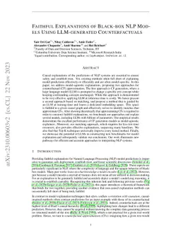 Faithful Explanations of Black-box NLP Models Using LLM-generated
  Counterfactuals
