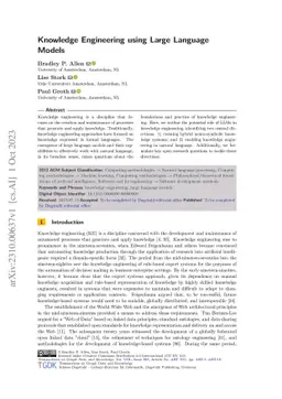 Knowledge Engineering using Large Language Models