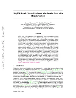 RegBN: Batch Normalization of Multimodal Data with Regularization