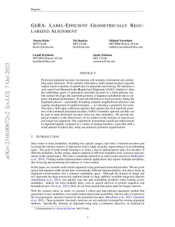 GeRA: Label-Efficient Geometrically Regularized Alignment