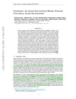 UniAudio: An Audio Foundation Model Toward Universal Audio Generation