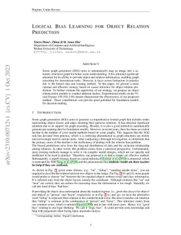 Logical Bias Learning for Object Relation Prediction