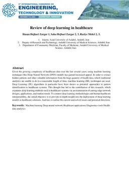 Review of deep learning in healthcare
