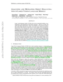 Analyzing and Mitigating Object Hallucination in Large Vision-Language
  Models