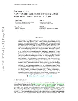BooookScore: A systematic exploration of book-length summarization in
  the era of LLMs