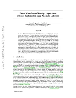 Don't Miss Out on Novelty: Importance of Novel Features for Deep Anomaly
  Detection
