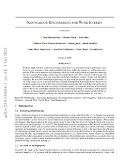 Knowledge Engineering for Wind Energy