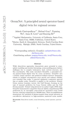 OceanNet: A principled neural operator-based digital twin for regional
  oceans
