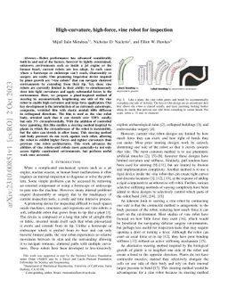 High-curvature, high-force, vine robot for inspection