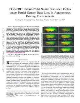 PC-NeRF: Parent-Child Neural Radiance Fields under Partial Sensor Data
  Loss in Autonomous Driving Environments