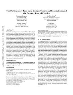 The Participatory Turn in AI Design: Theoretical Foundations and the
  Current State of Practice