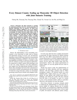 Every Dataset Counts: Scaling up Monocular 3D Object Detection with
  Joint Datasets Training