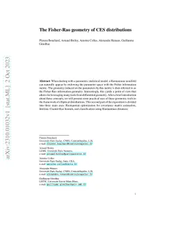 The Fisher-Rao geometry of CES distributions